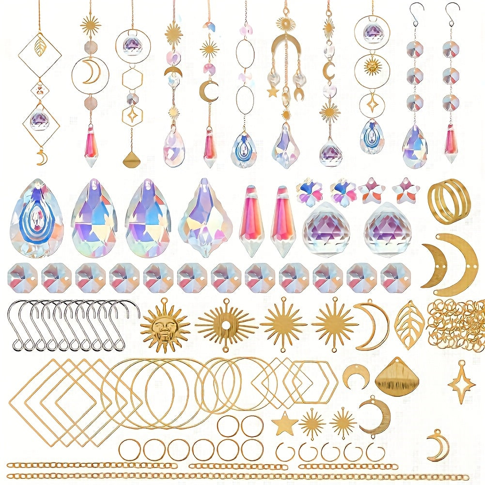 200pcs Crystal Sun Catcher DIY Kit Window & Garden Decor