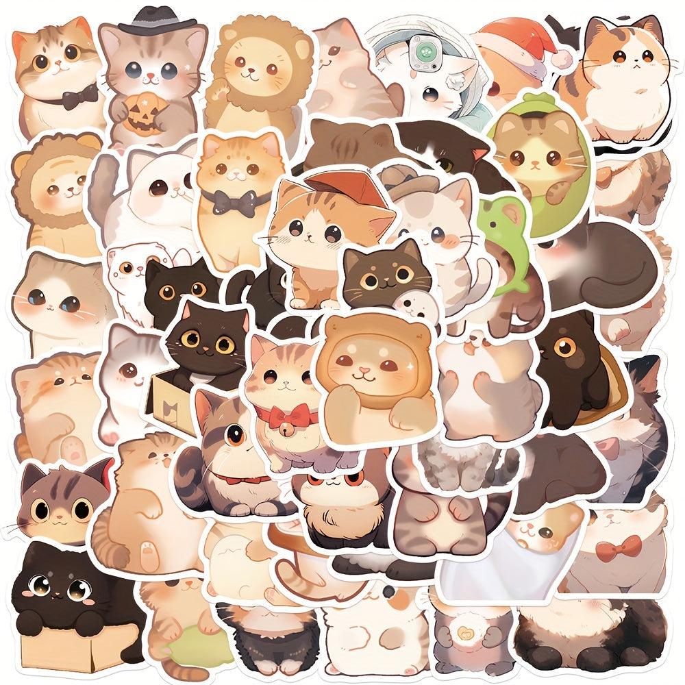 Cat Graffiti Stickers 50pcs for Guitar Notebook Luggage Computer Motorcycle