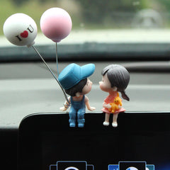 Couple Action Figurines Car Dashboard Decoration