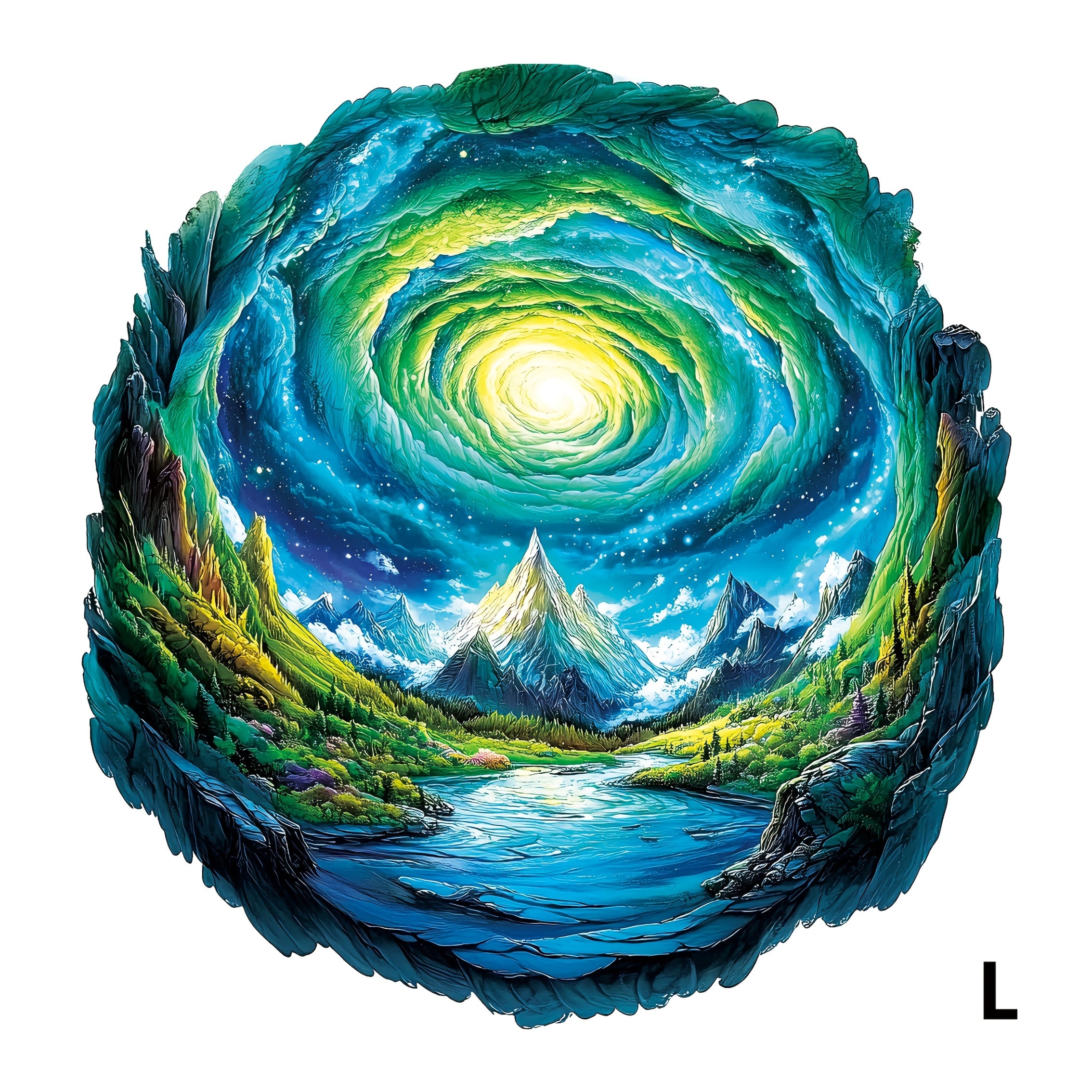 Vibrant Forest Wooden Jigsaw Puzzle - Van Gogh Starry Night Theme