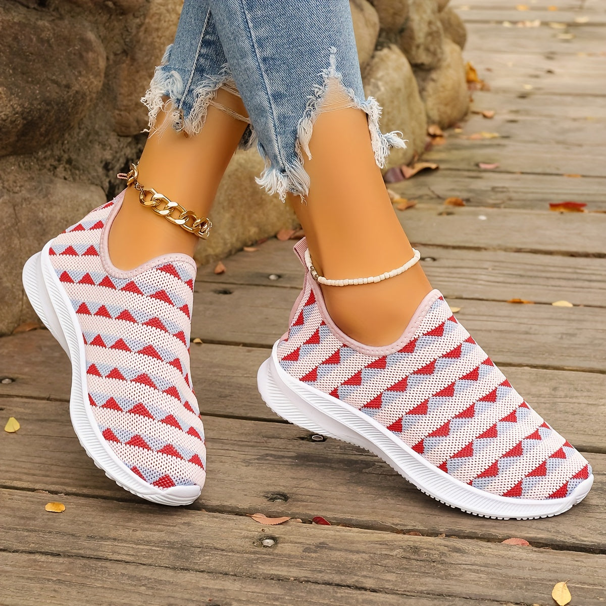 Women's Lightweight Breathable Running Shoes Mesh Outdoor Sneakers