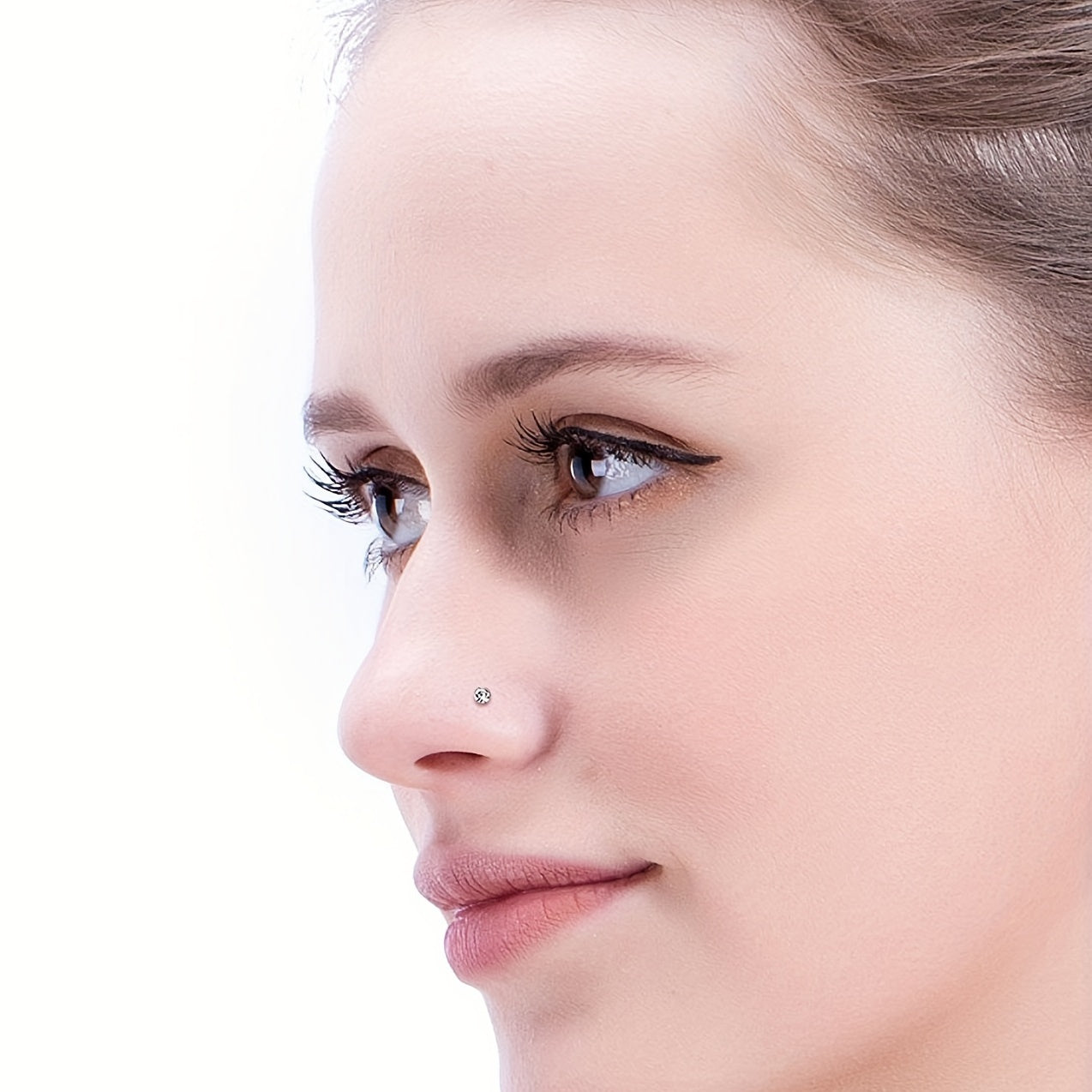 60pcs Stainless Steel Nose Stud Ring Set Body Piercing Jewelry