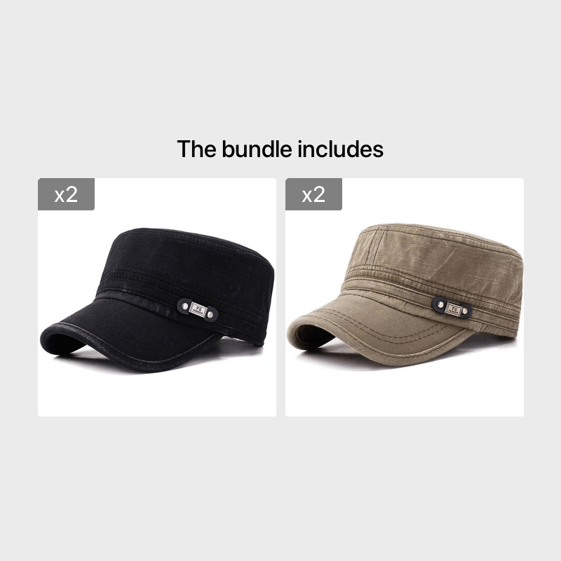Men's Cotton Blend Flat Top Baseball Cap