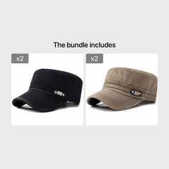Men's Cotton Blend Flat Top Baseball Cap