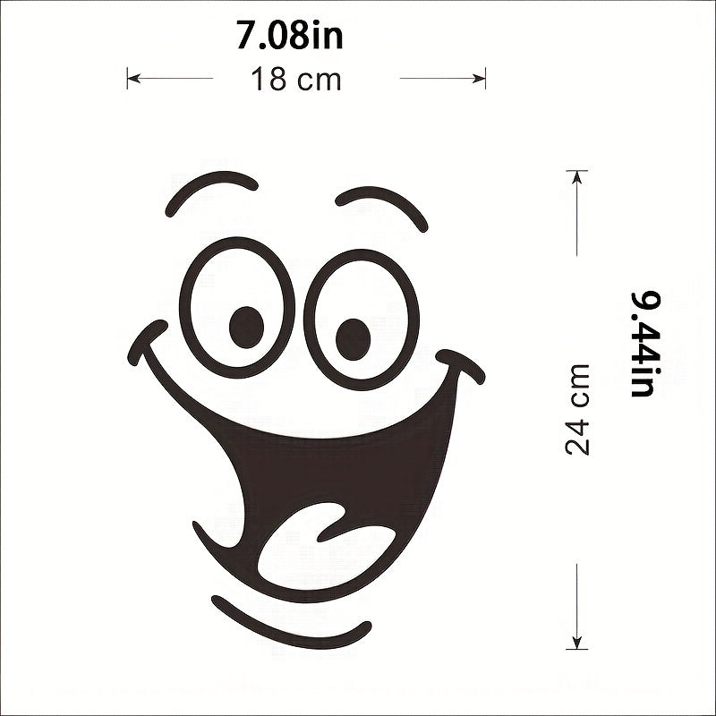 Smiling Face Automotive Motorcycle Button Rv Toilet Stickers