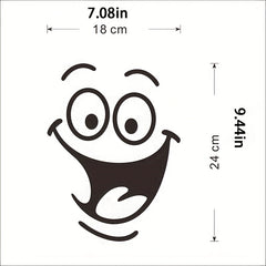 Smiling Face Automotive Motorcycle Button Rv Toilet Stickers