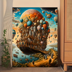 Hot Air Balloon Fantasy Paint by Numbers Kit - Easy Home Decor Project
