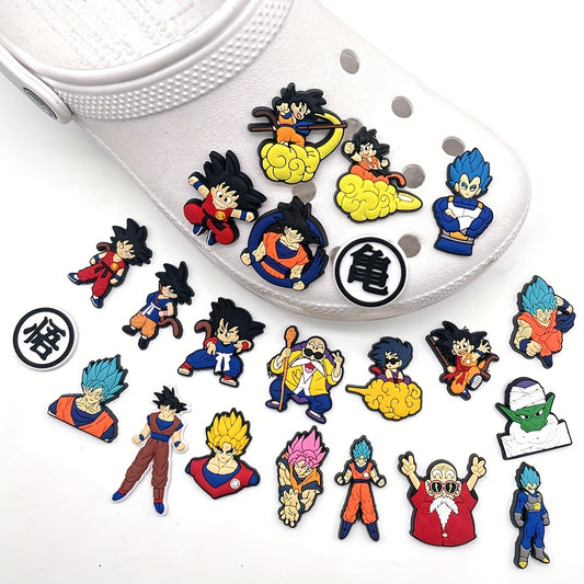 22pcs Anime Halloween Shoe Charms for Clogs Sandals Unisex Kids Party