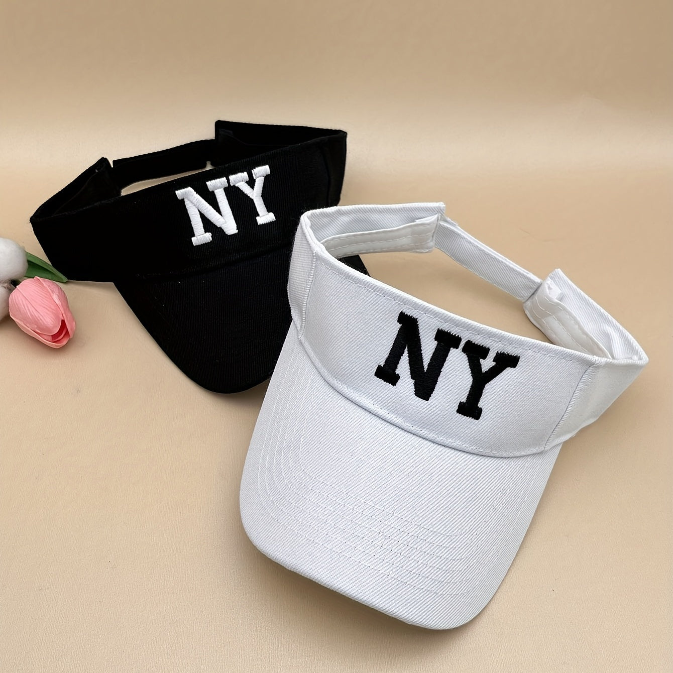 Couple Visor Hats Embroidered Sun Protection Baseball Cap
