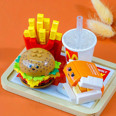 261pcs Building Blocks Hamburger Package DIY Fast Food Model Gift
