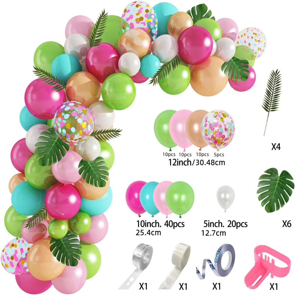 Tropical Balloon Garland Set for Flamingo Themed Parties
