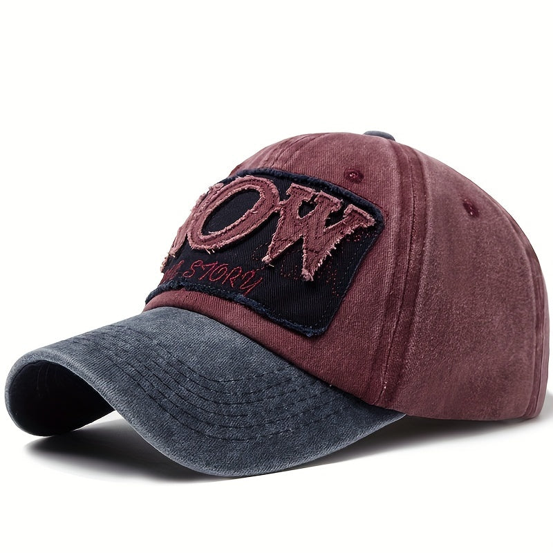 Vintage Embroidered Baseball Cap Unisex Cotton Sun Hat
