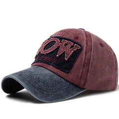 Vintage Embroidered Baseball Cap Unisex Cotton Sun Hat