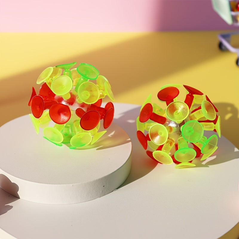 2pcs Colorful Suction Cup Balls Interactive Throw and Catch Toy