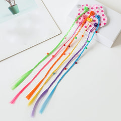 Girls Colorful Braided Wig Hair Extensions Hair Clips Hair Accessories