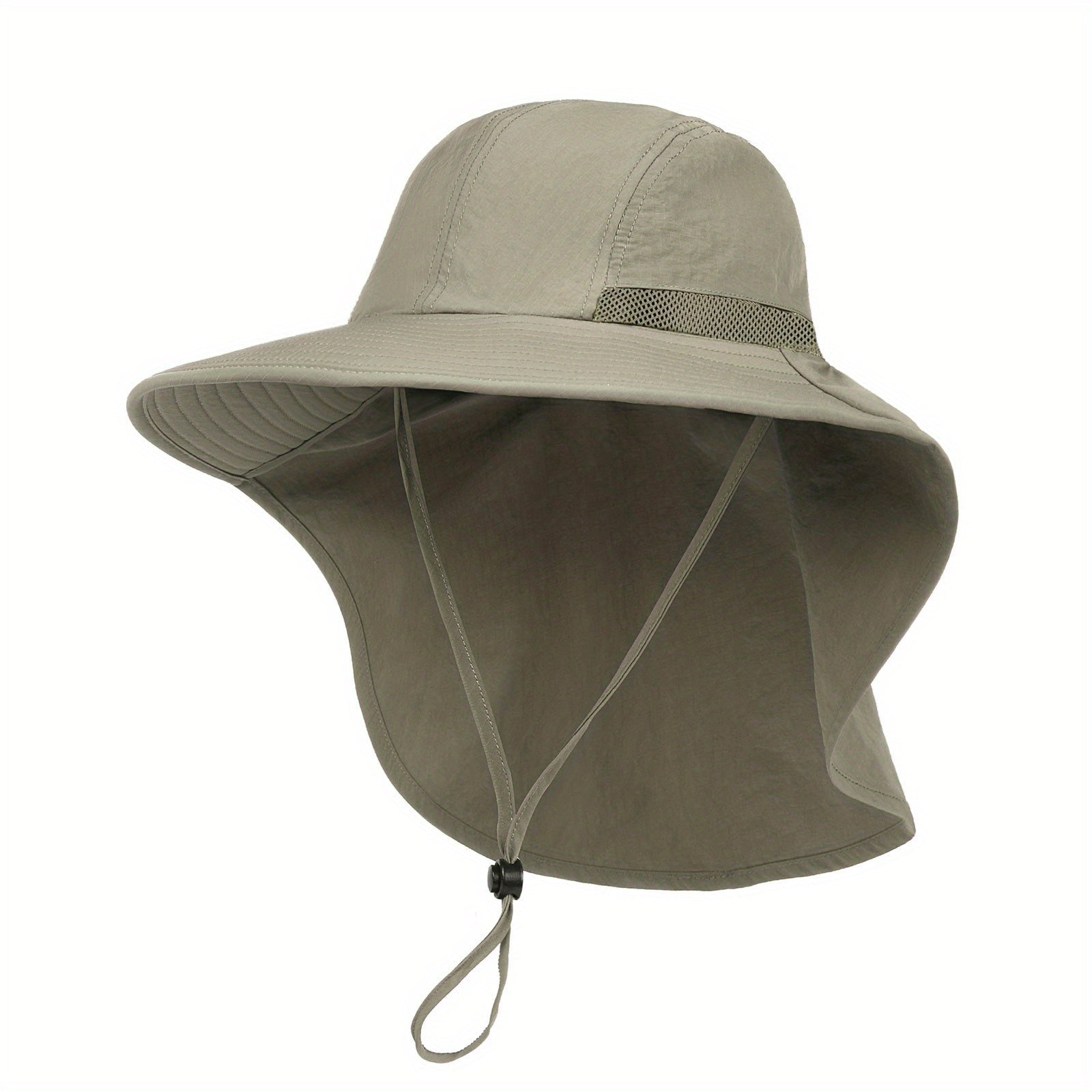 Wide Brim Hiking Hat Women Men With Neck Flap Sun UV Protection
