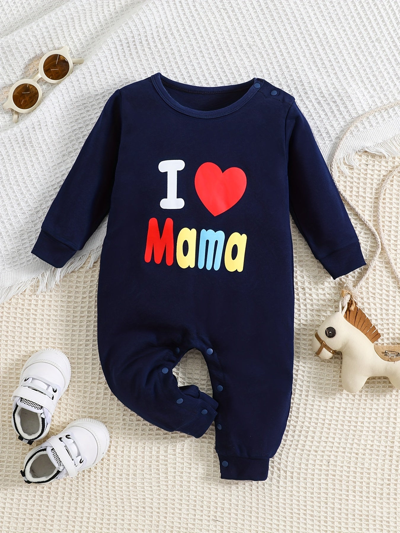 Cartoon Print Long Sleeve Baby Onesie Romper