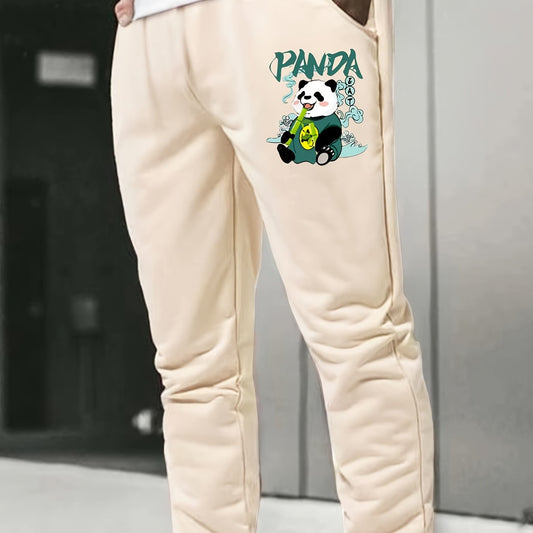 Men's Casual Panda Print Sweatpants for Outdoor Sports