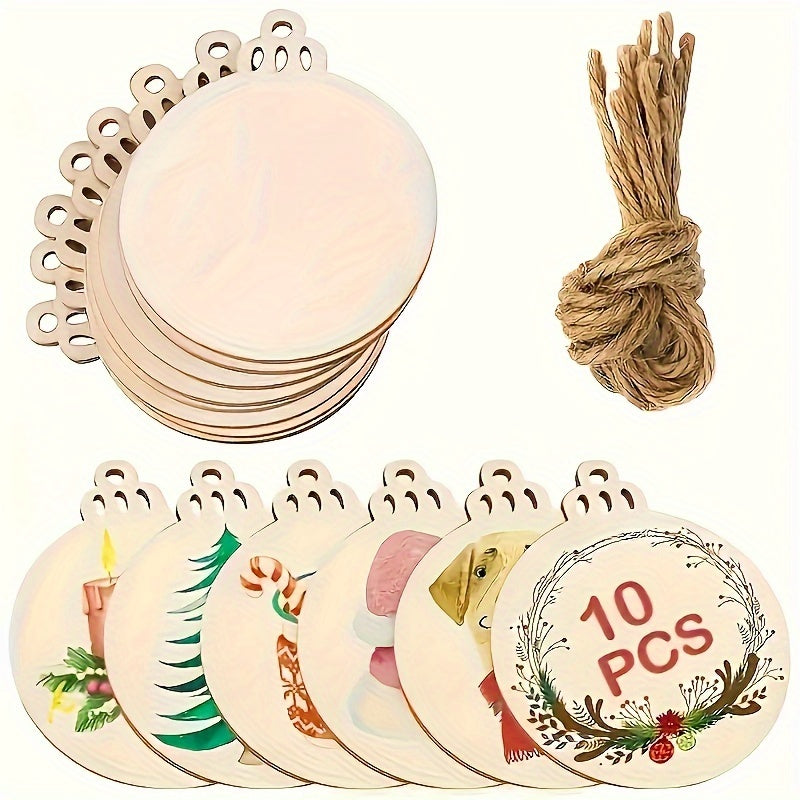 Round Wooden Circle Blank Wooden Board DIY Wooden Decorations