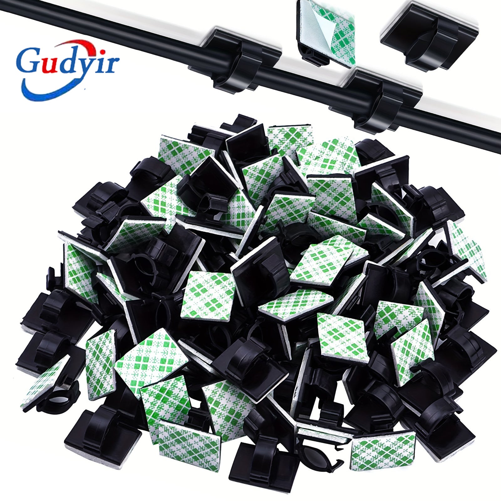 50pcs Wire Clips Cable Management Holder Clamps for Car Office Home