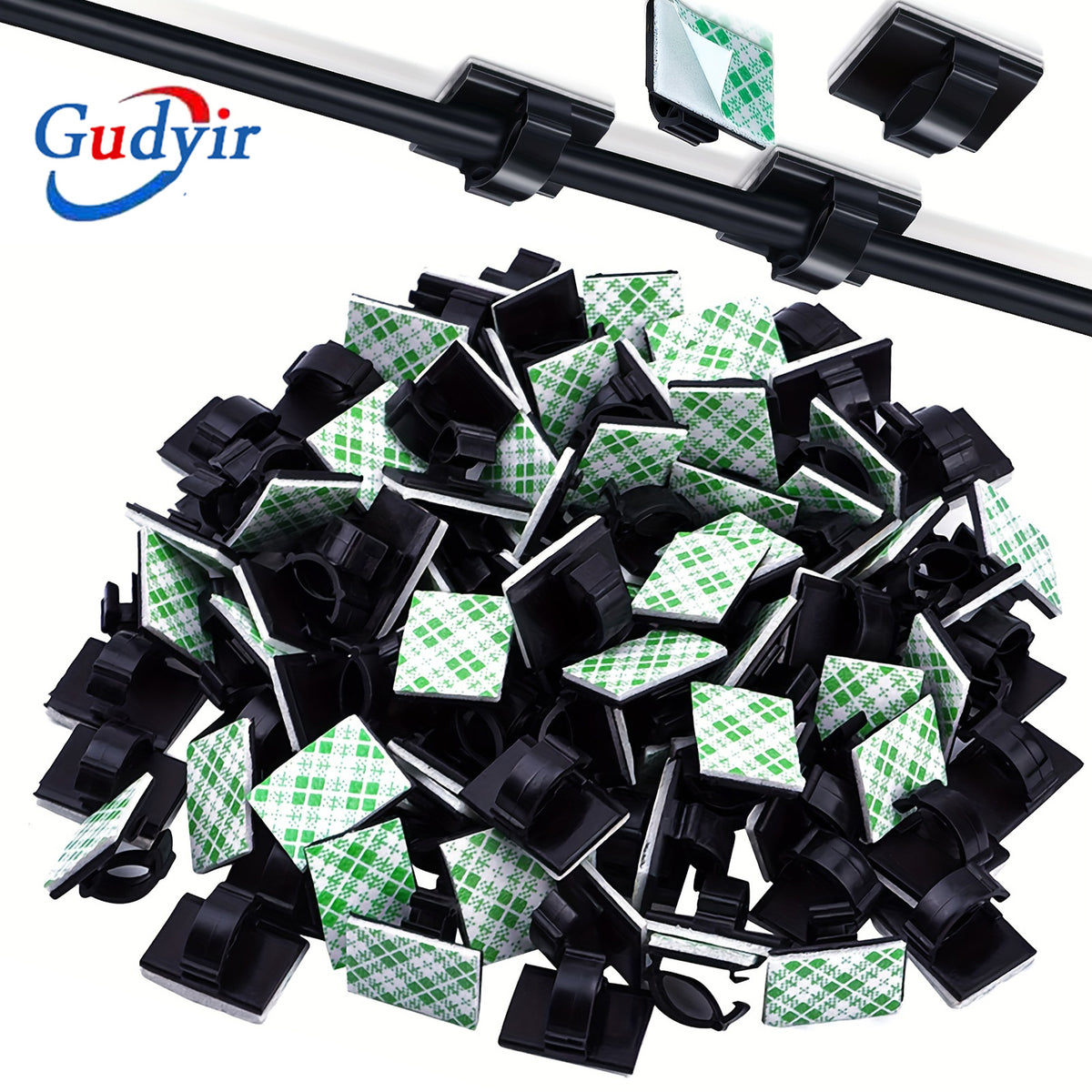 50pcs Wire Clips Cable Management Holder Clamps for Car Office Home