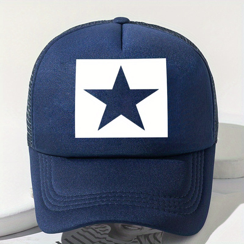 Pentagram Printed Unisex Baseball Cap Hip Hop Mesh Trucker Hat