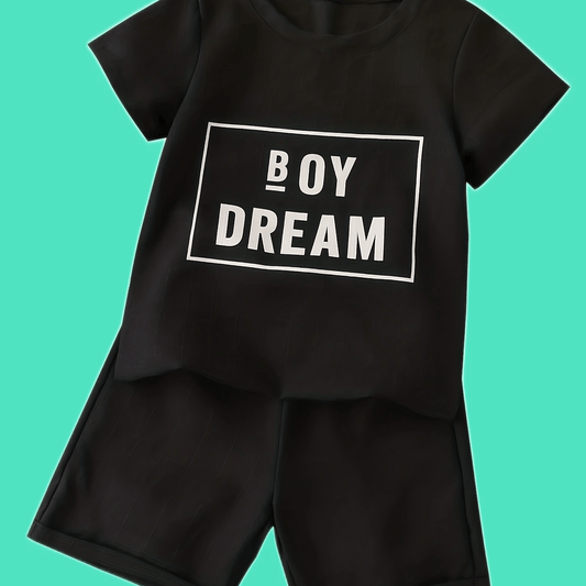 2pcs Boys Dream T-shirt & Shorts Summer Clothes Sets