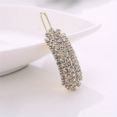 Rhinestone Decor Hair Clip U Shaped Barrette Wedding Accessory