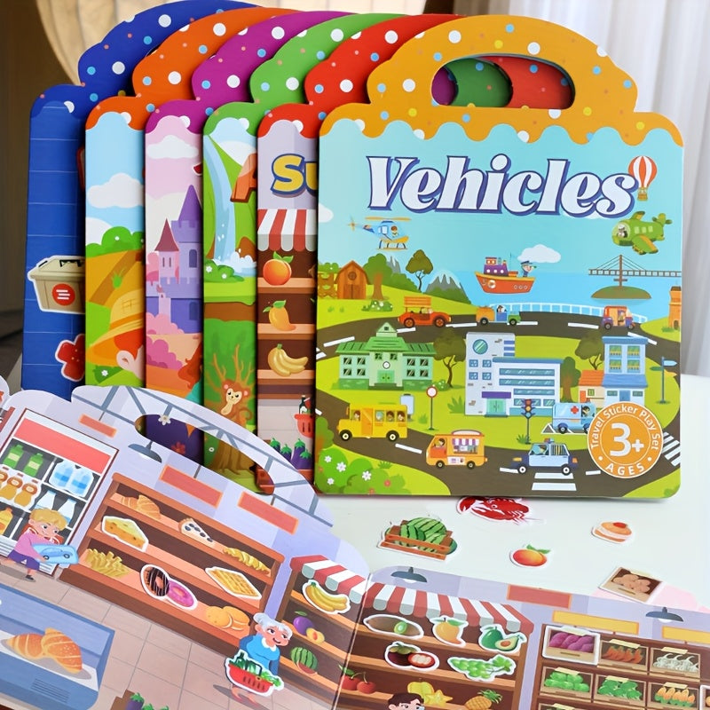 Kids DIY Sticker Books - Jelly Stickers Quiet Activity Toy