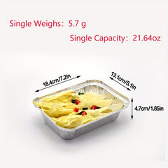 20pcs Disposable Foil Baking Trays for Cakes Brownies Breads Meatloaf Lasagna