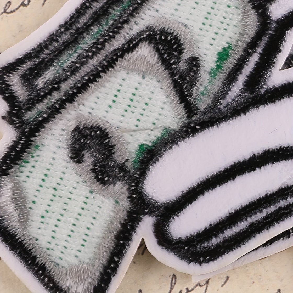 2pcs Money Counting Embroidered Patch Iron on Sticker