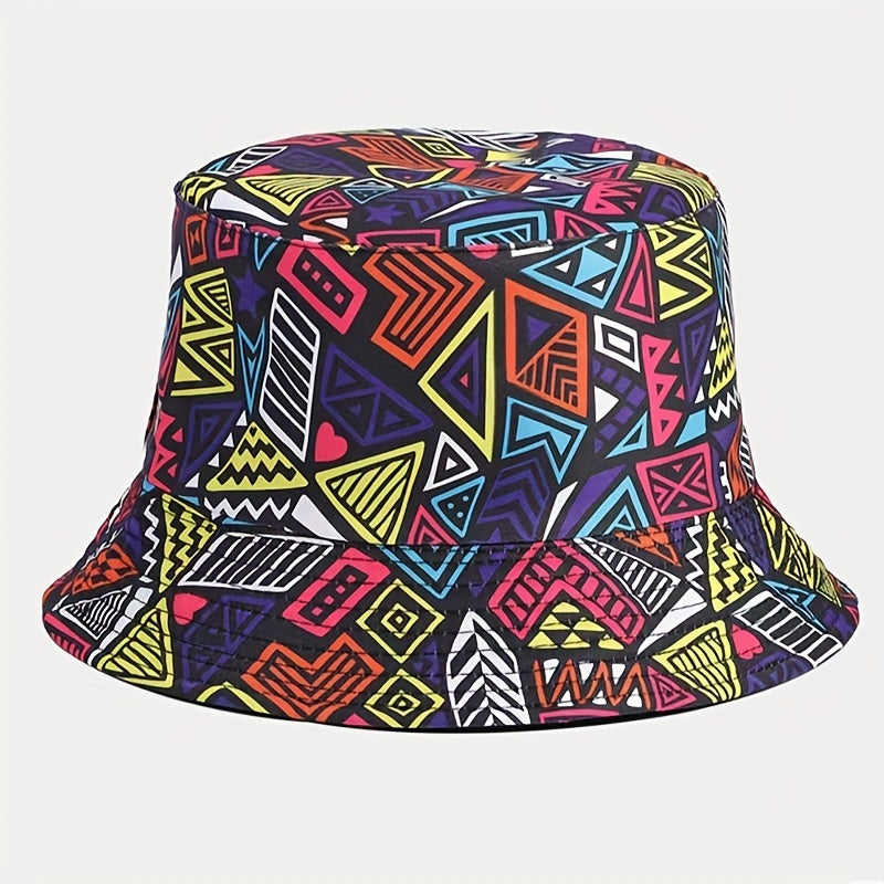 Men's Big Head Double Sided Fisherman Hat Sunshade Sunscreen Basin Hat