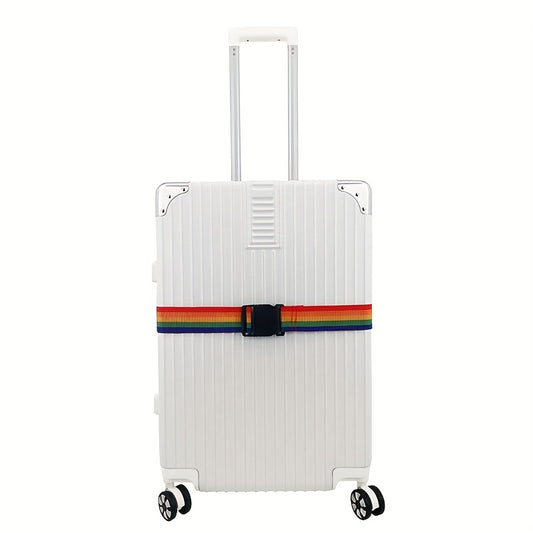 Rainbow Print Adjustable Luggage Strap Cross Belt Travel Essentials