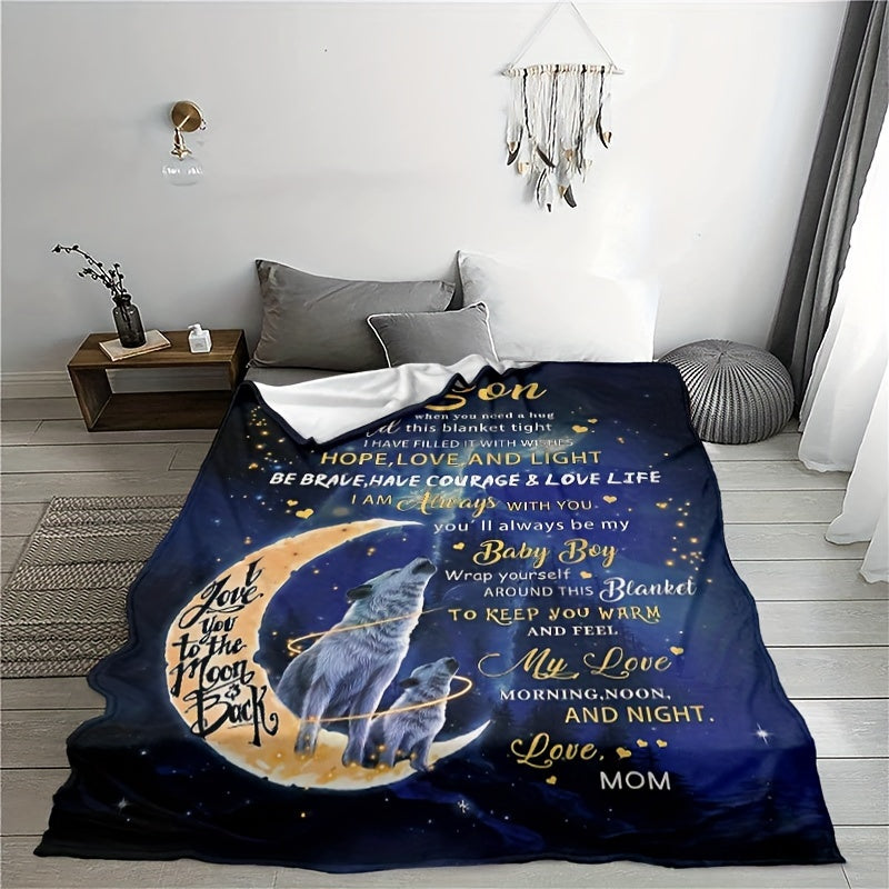 1pc Outdoor Blanket for Son Warm Cozy Soft Throw Blanket