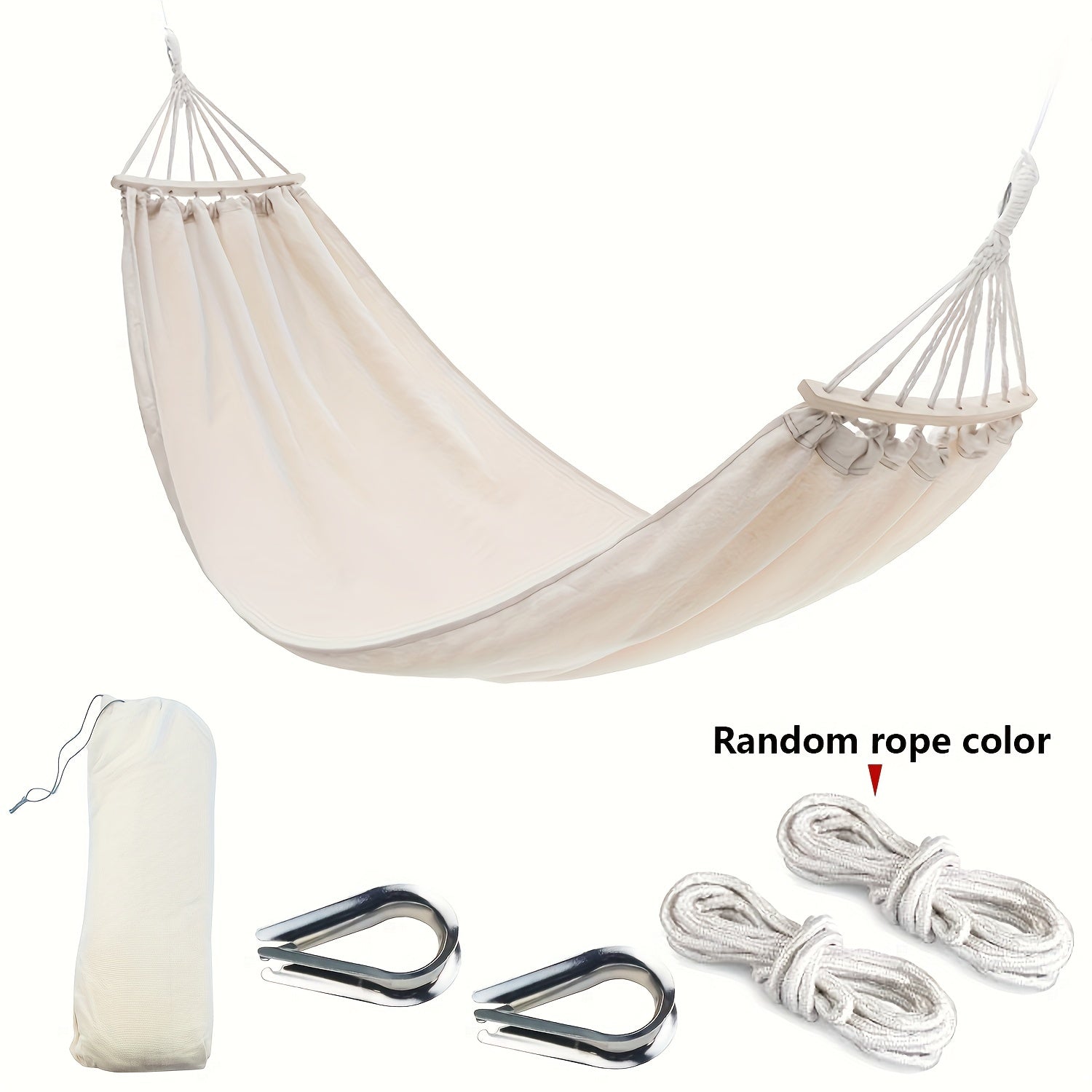 Portable Double Hammock Camping Hammock Spreader Bar Carry Bag Outdoor Indoor