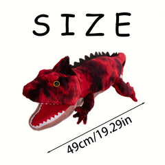Red Lizard Hand Puppet Plush Stuffed Animal for Creative Play