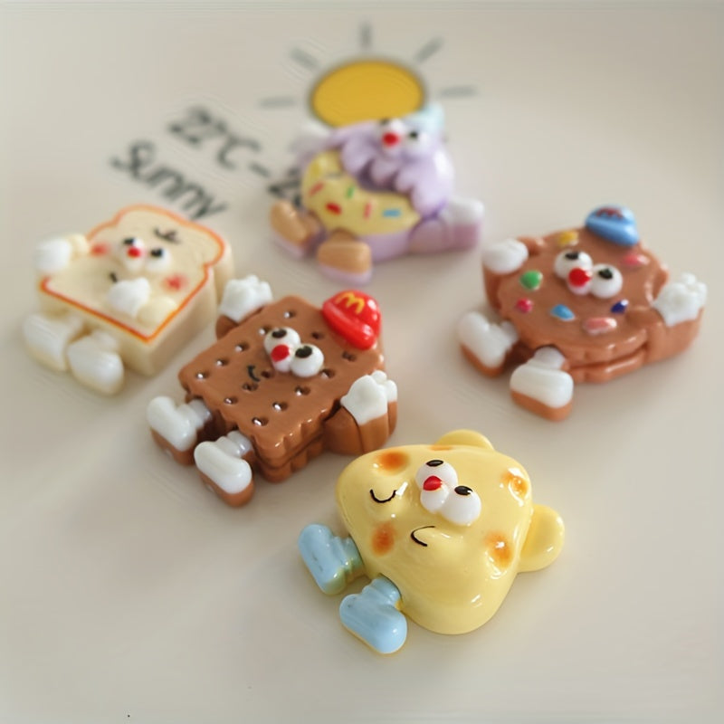 5pcs Cartoon Biscuit Fridge Magnets for Kitchen Office Whiteboards