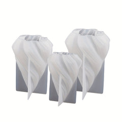 Resin Cone Candle Silicone Casting Mold Ornaments Plaster Spiral Mold