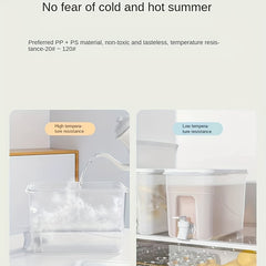 Large Capacity Beverage Dispenser With Faucet, 4L Cold Kettle For Fruit Juice