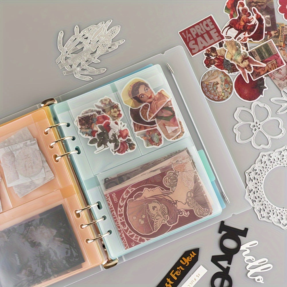 Craft Storage Binder with Colorful Divided Protectors & Pocket Sheets