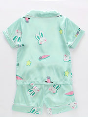 Girls Easter Bunny Graphic Pajamas Set