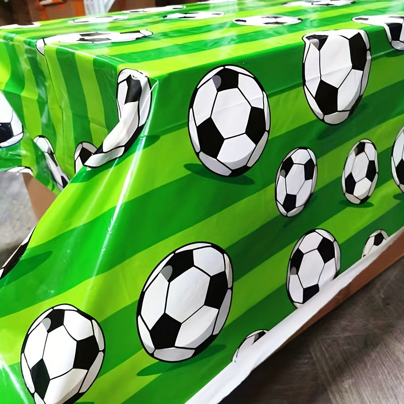 Soccer Party Tablecloth Green Football Table Decoration