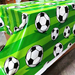 Soccer Party Tablecloth Green Football Table Decoration