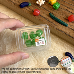 1:12 Mini Veg Boxes w/ Labels Assorted Kitchen Toy Deco