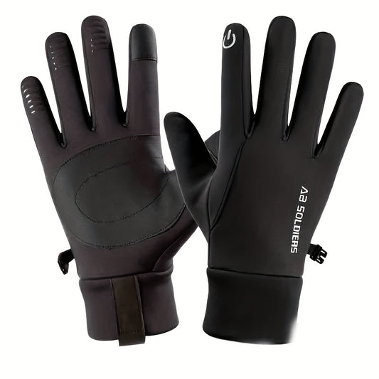 Winter Cycling Gloves Warm Polar Fleece Touch Screen Full Finger Gloves