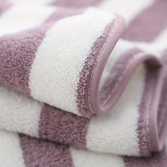 Striped Pattern Bath Towel for Face Washing