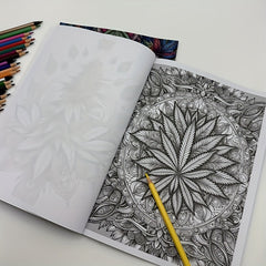 Adult Coloring Book Floral Patterns Single Sided Pages