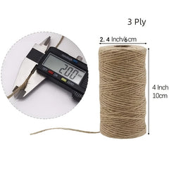 328ft Jute Twine 3 Strands 2mm Hemp Rope - Crafts/Gift Packaging Ribbons
