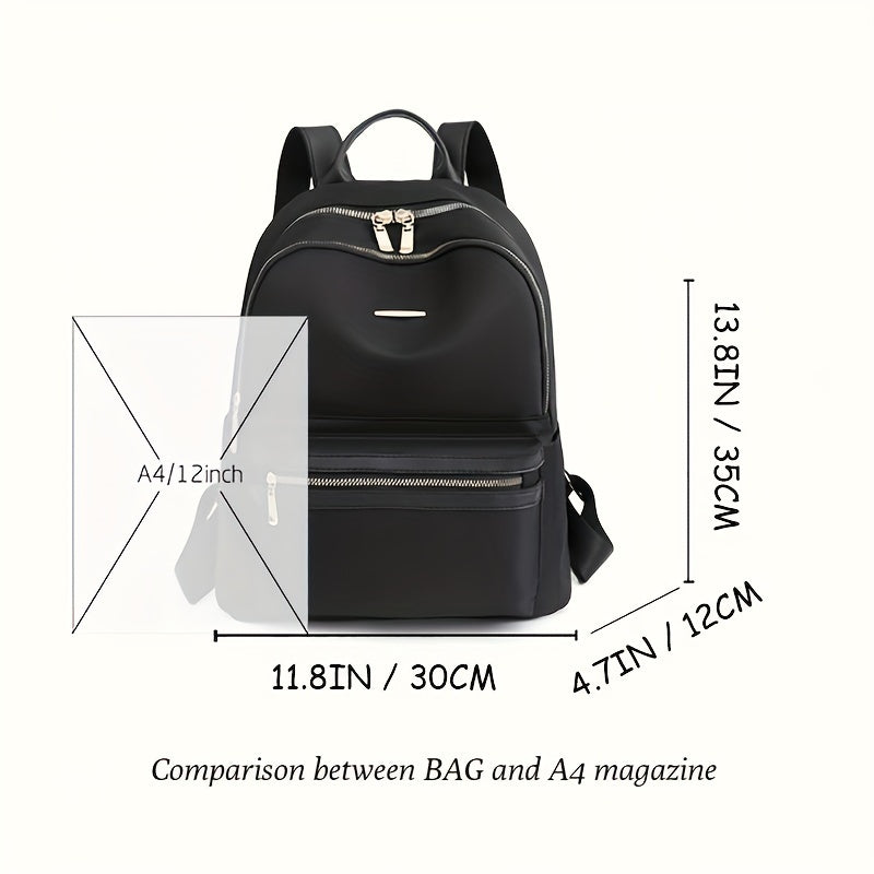 Casual Solid Backpack Preppy Style School Bag Daypack