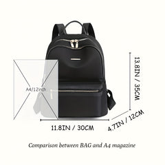 Casual Solid Backpack Preppy Style School Bag Daypack